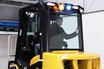 Forklift lights and alarms